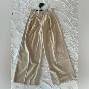 Banana Republic Factory Wide Leg Pants in Beige